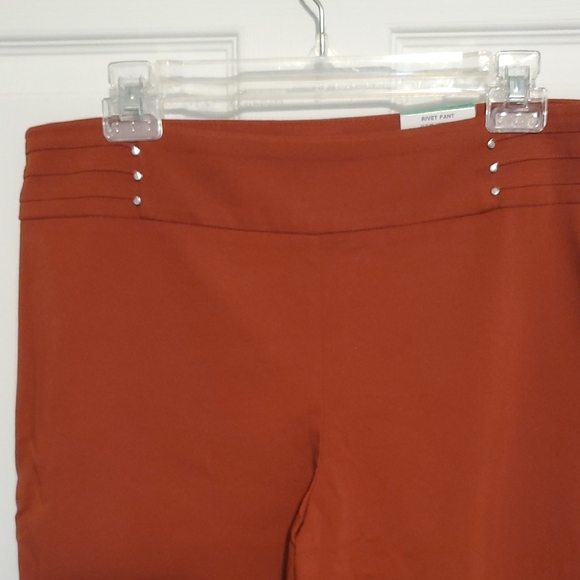 Casual/Dressy JM Collection Rust Ankle Pants - Picture 6 of 7